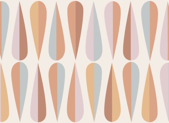 Hovia GE0168MU40W Droplet Pastel - mural w geometryczny wzór w stylu retro