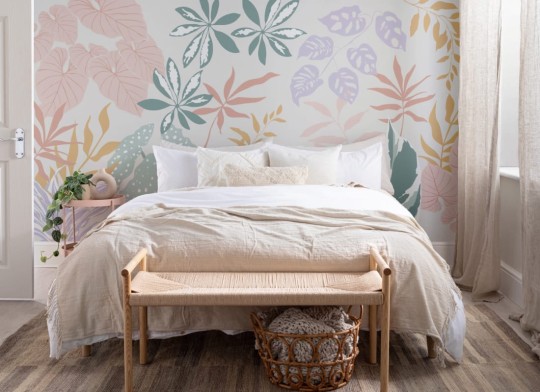 Hovia NA0021PA04W Calathea Pastel - mural w egzotyczne liście