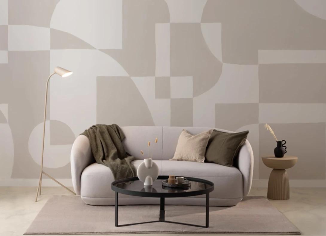 Hovia GE0170NE04W Hulanicki Beige - mural w geometryczny wzór