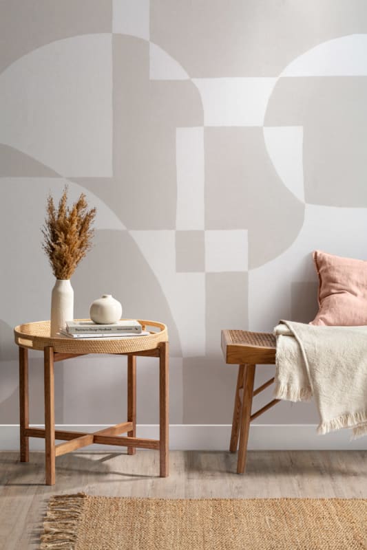 Hovia GE0170NE04W Hulanicki Beige - mural w geometryczny wzór