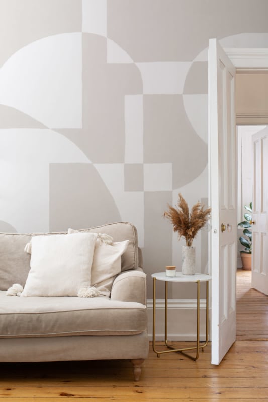 Hovia GE0170NE04W Hulanicki Beige - mural w geometryczny wzór