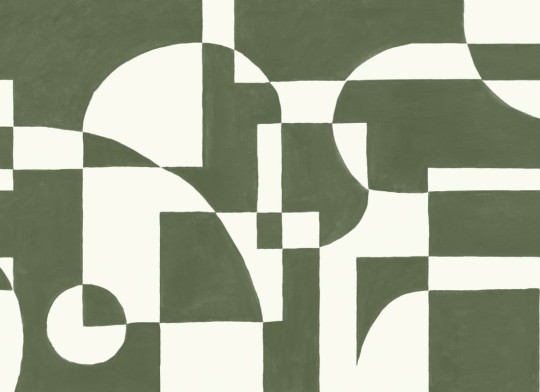 Hovia GE0171GR04W Hulanicki Green - mural w geometryczny wzór