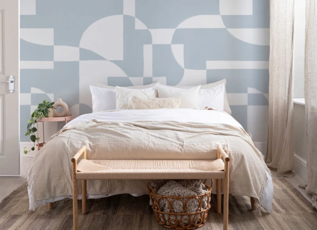 Hovia GE0172BU04W Hulanicki Blue - mural w geometryczny wzór