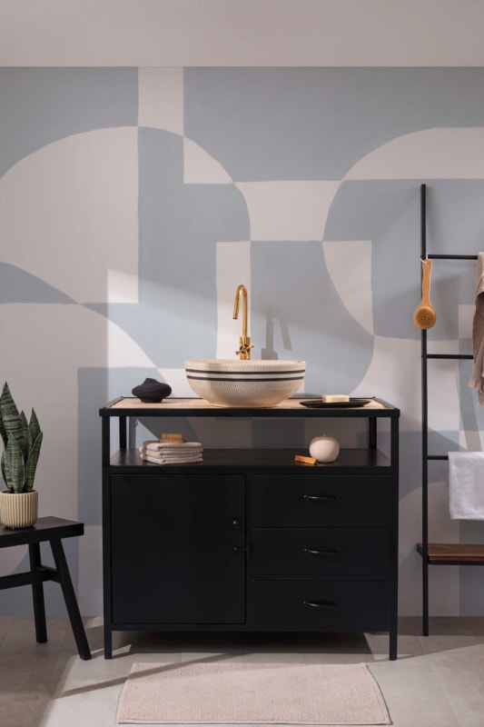 Hovia GE0172BU04W Hulanicki Blue - mural w geometryczny wzór