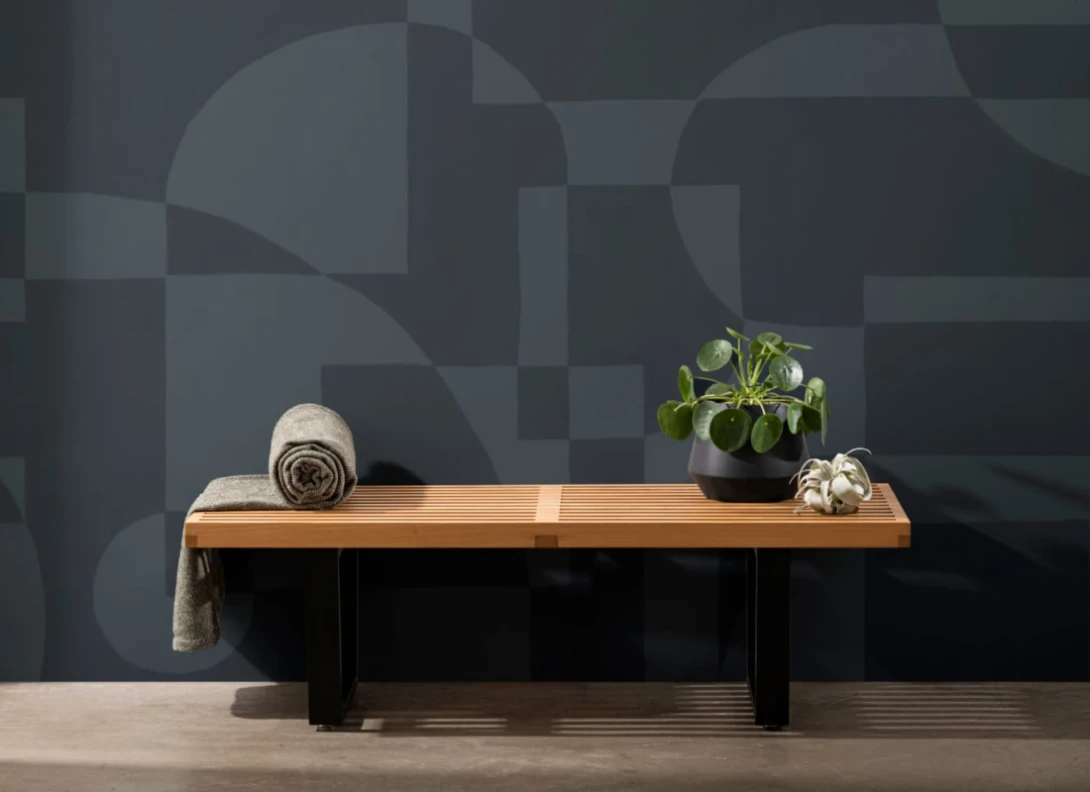 Hovia GE0173DA04W Hulanicki Navy - mural w geometryczny wzór