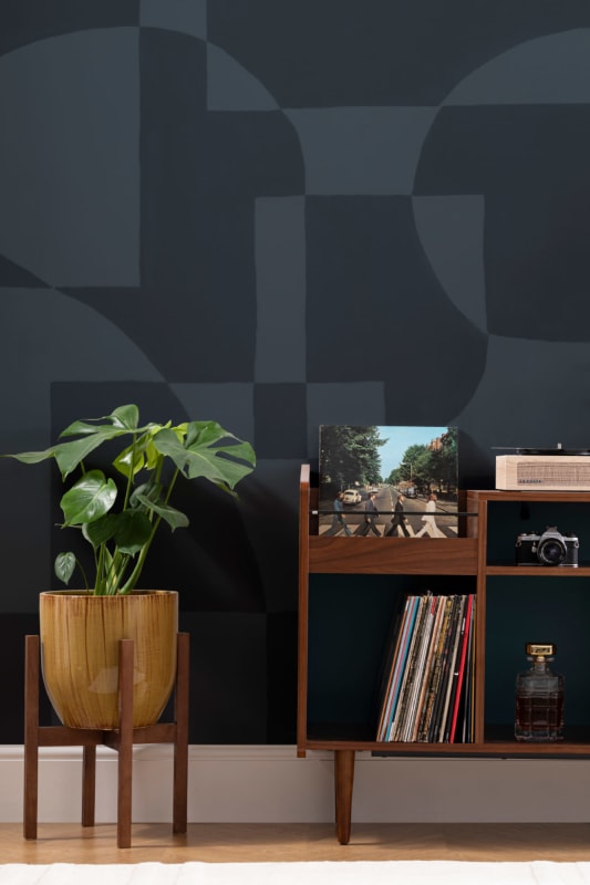 Hovia GE0173DA04W Hulanicki Navy - mural w geometryczny wzór