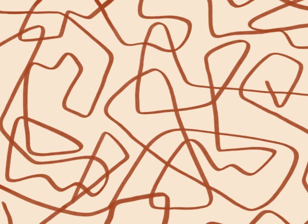 Hovia AB0001WH03W Freeflow Red Clay - mural w abstrakcyjne linie