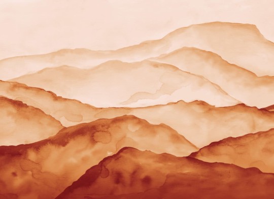 Hovia LA0021OR04W Cevenne Orange - mural w akwarelowy pejzaż górski