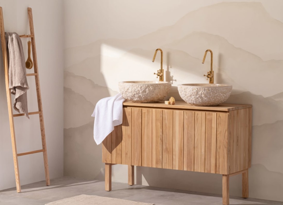 Hovia LA0049NE04W Cevenne Neutral - mural w akwarelowy pejzaż górski