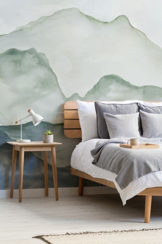 Hovia LA0022BG04W Olympus - mural w akwarelowy krajobraz górski