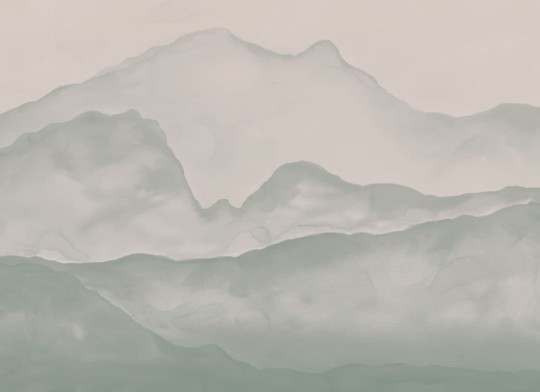 Hovia LA0051PG04W Olympus Sage - mural w akwarelowy krajobraz górski