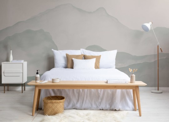 Hovia LA0051PG04W Olympus Sage - mural w akwarelowy krajobraz górski