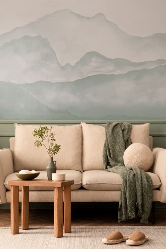 Hovia LA0051PG04W Olympus Sage - mural w akwarelowy krajobraz górski