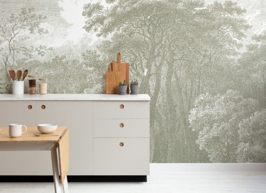 Hovia FO0095GR05W Hackfall Green - mural w roślinny krajobraz