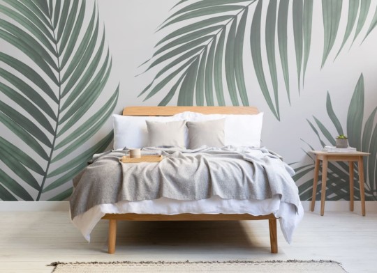 Hovia TR0005GR01W Spindle Spindle - mural w duże liście