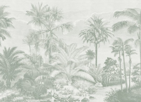 Hovia TR0063GR04W Lacandon Green - mural w egzotyczny krajobraz