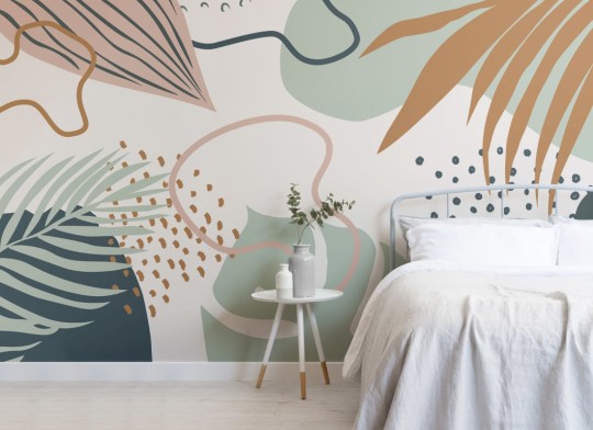 Hovia TR0027NE04W Ko Lipe - mural w abstrakcyjny wzór roślinny