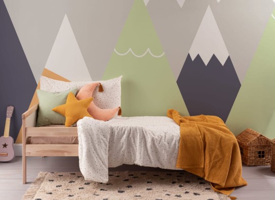 Hovia NS0026MU02W Summit Lime - mural dla dzieci w górski krajobraz