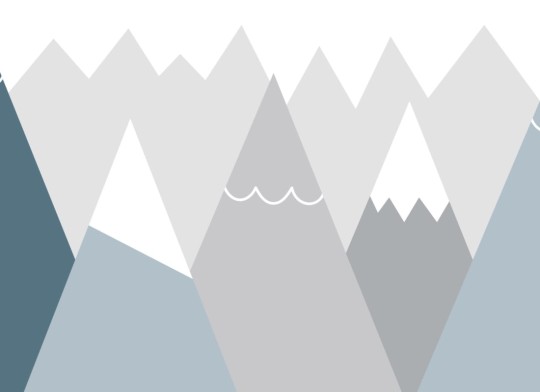 Hovia NS0027MU02W Summit Blue - mural dla dzieci w górski krajobraz