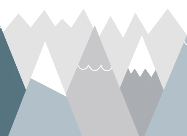 Hovia NS0027MU02W Summit Blue - mural dla dzieci w górski krajobraz