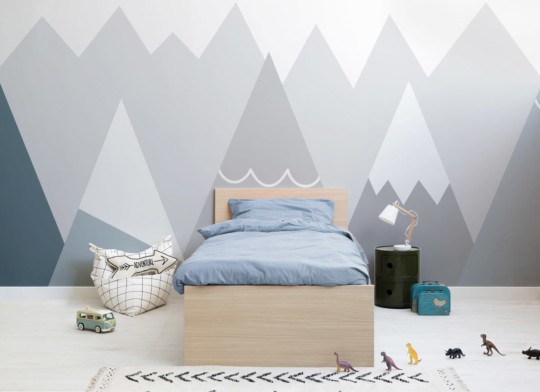 Hovia NS0027MU02W Summit Blue - mural dla dzieci w górski krajobraz