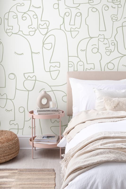 Hovia AB0029GR03W Portrait Sage - mural w abstrakcyjne twarze
