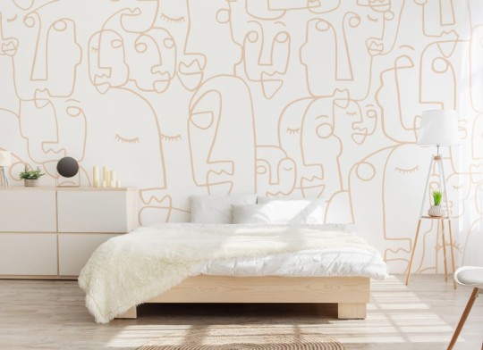 Hovia AB0034NE03W Portrait Nude - mural w abstrakcyjne twarze