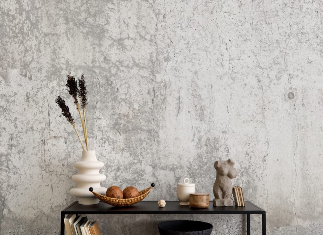 Hovia CN0007GE30W Render - mural imitujący postarzany beton