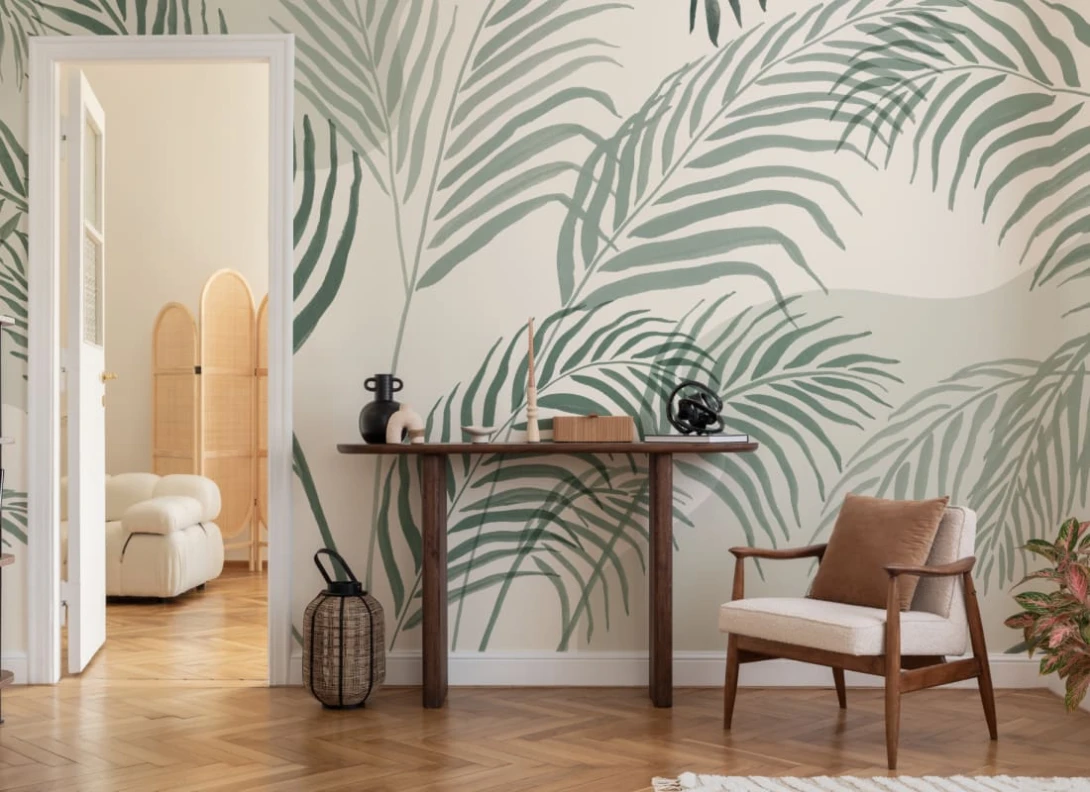 Hovia TR0040GR04W Palmetto - mural w liście palm