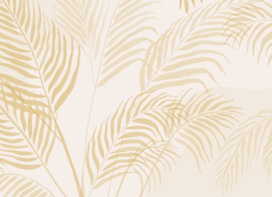 Hovia TR0611YE04W Palmetto Yellow - mural w liście palm