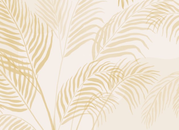 Hovia TR0611YE04W Palmetto Yellow - mural w liście palm
