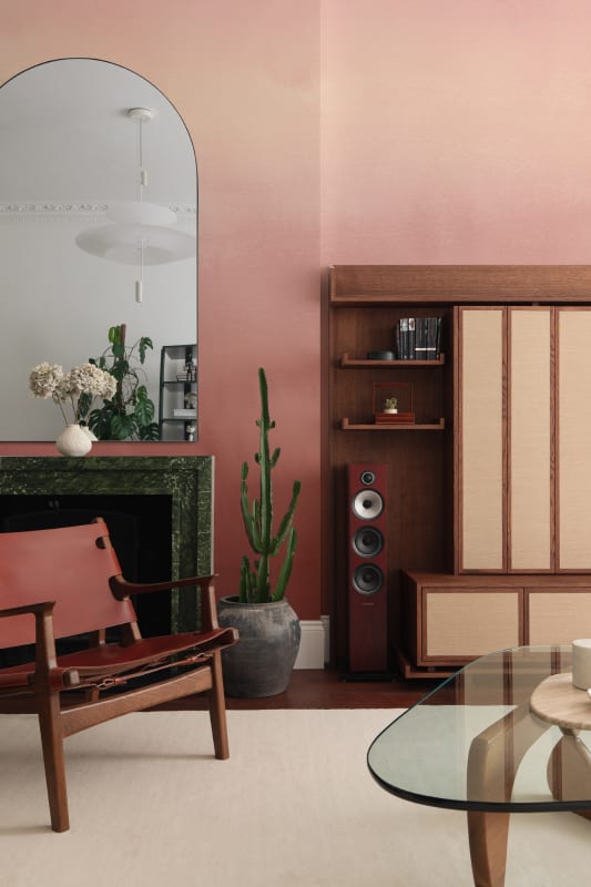 Hovia OM0037RE04W Fervent Red - mural w akwarelowe ombre