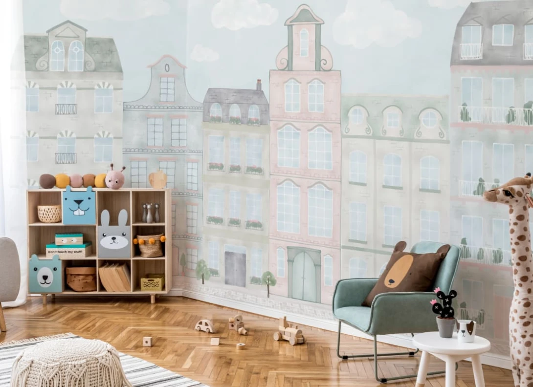 Hovia CH0095MU04W Quaint - mural dla dzieci w krajobraz miejski