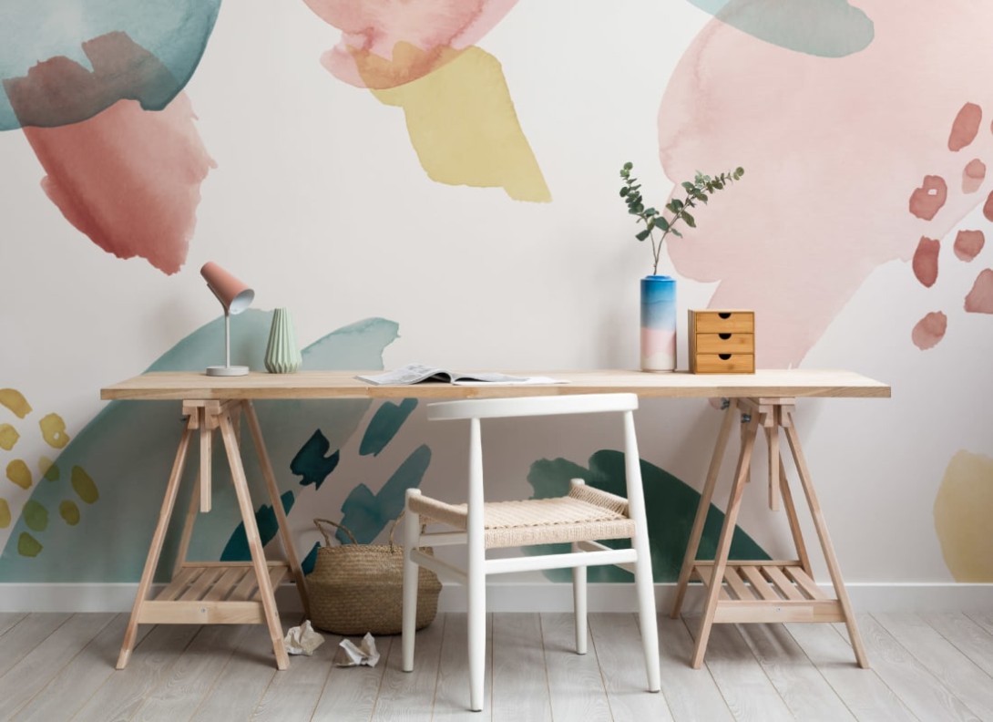 Hovia WA0073MU04W Marshmallow - mural w abstrakcyjny wzór