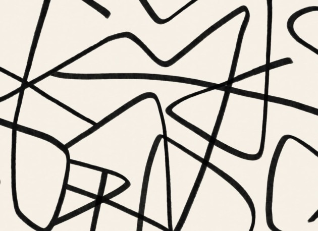 Hovia AB0006BL03W Scrawl - mural w abstrakcyjne linie