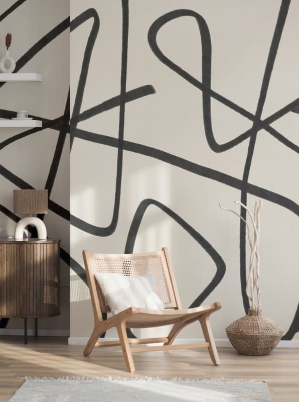 Hovia AB0006BL03W Scrawl - mural w abstrakcyjne linie