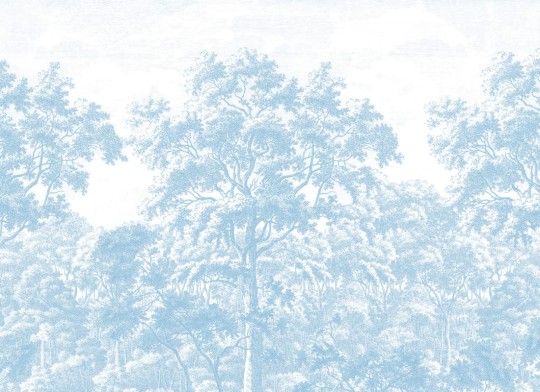 Hovia FO0096BU05W Wytham Blue - mural w drzewa