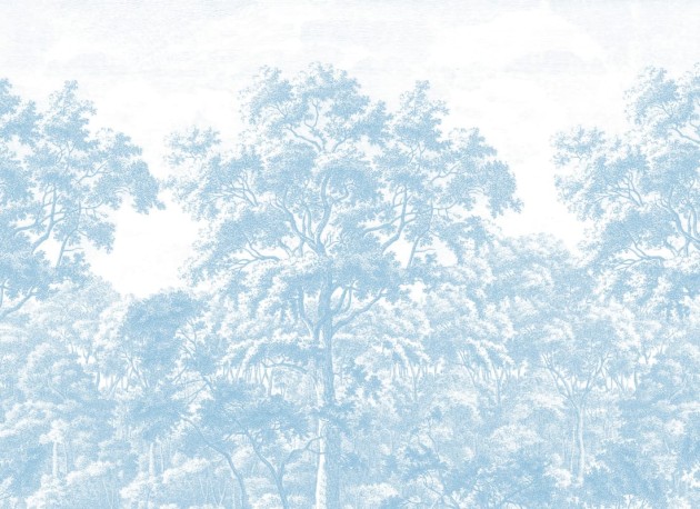 Hovia FO0096BU05W Wytham Blue - mural w drzewa