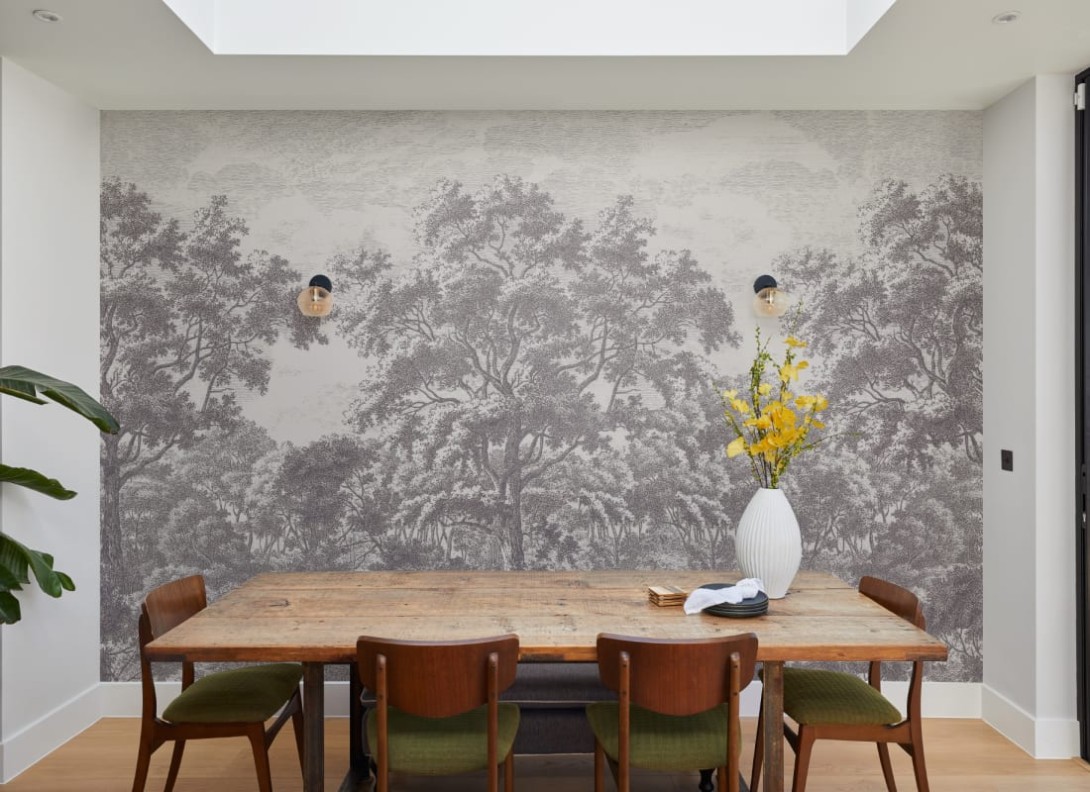 Hovia FO0097GE05W Wytham Grey - mural w drzewa