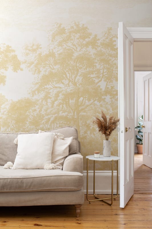 Hovia FO0610YEW Wytham Yellow - mural w drzewa