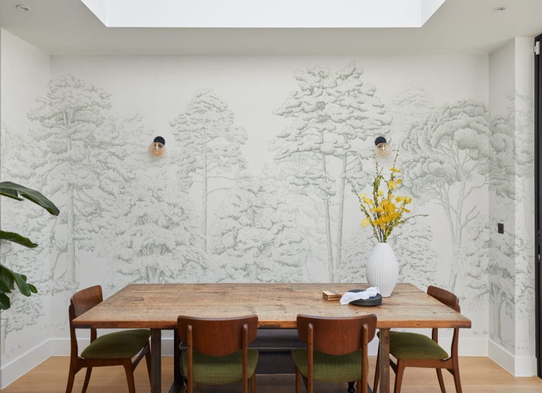 Hovia FO0101GR04W Grove Green - mural w ilustrowany las