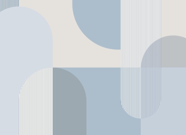 Hovia GE0181BU03W Nystrom Blue - mural w geometryczny wzór