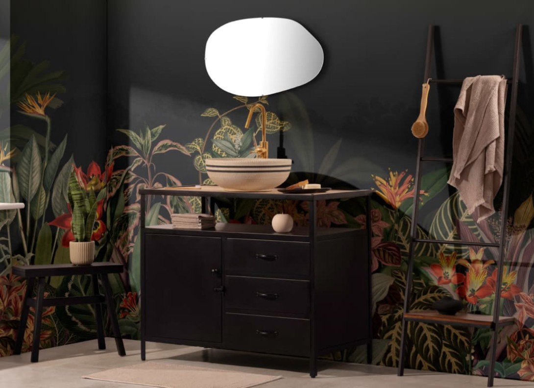 Hovia TR0085DA06W Tropic Nirvana Dark Green - mural w egzotyczne rośliny