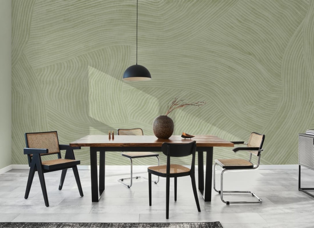 Hovia AB0314GR03W Trail Green - mural w organiczne linie