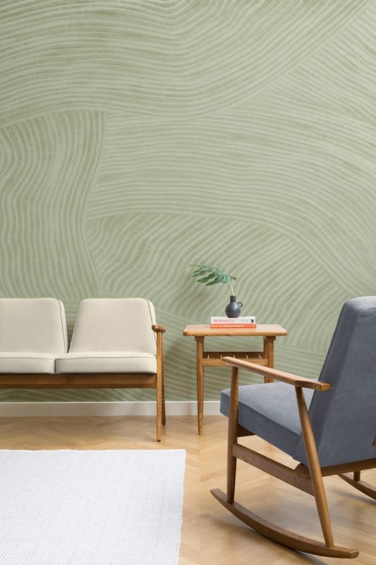 Hovia AB0314GR03W Trail Green - mural w organiczne linie
