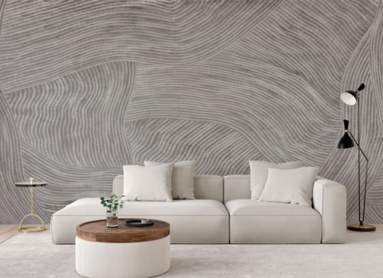 Hovia AB0315GE03W Trail Grey - mural w organiczne linie