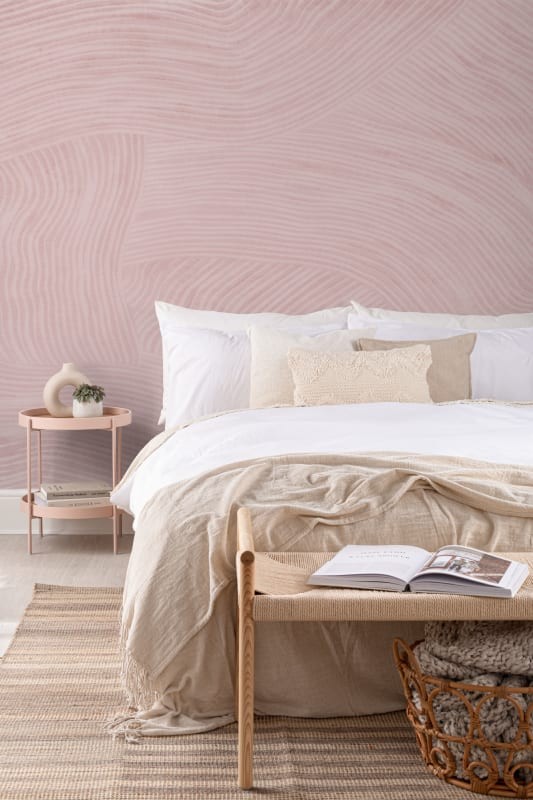 Hovia AB0316PI03W Trail Pink - mural w organiczne linie