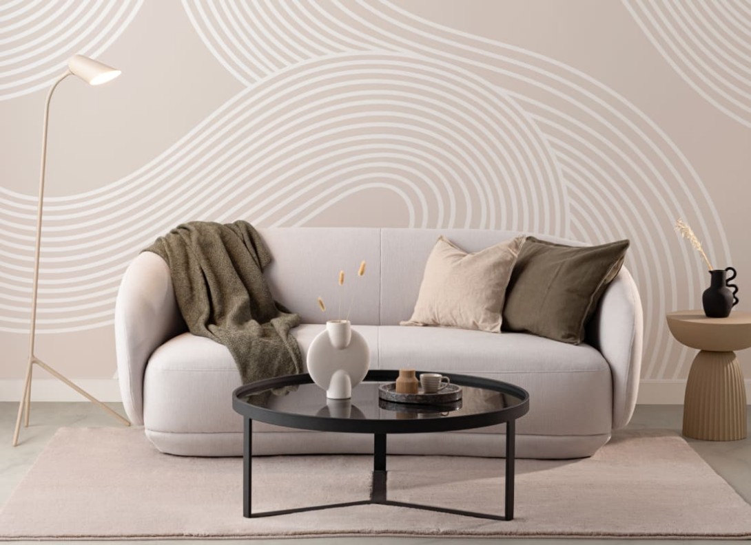 Hovia GE0127NE03W Kyoto Neutral - mural w geometryczny wzór