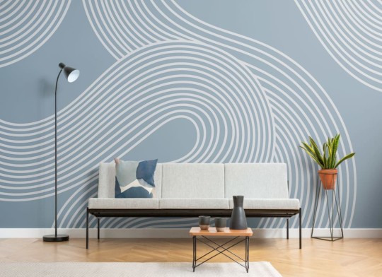 Hovia GE0239BU03W Kyoto Blue - mural w geometryczny wzór