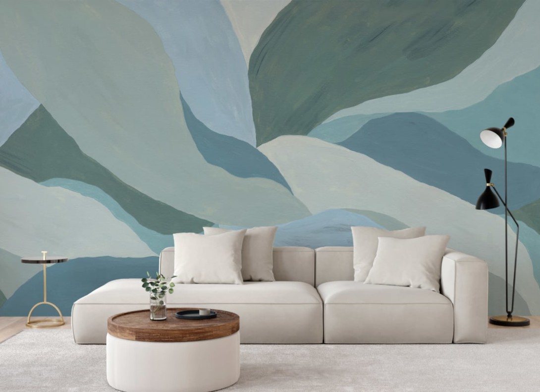 Hovia AB0266BU04W Flow Blue - mural w abstrakcyjny wzór